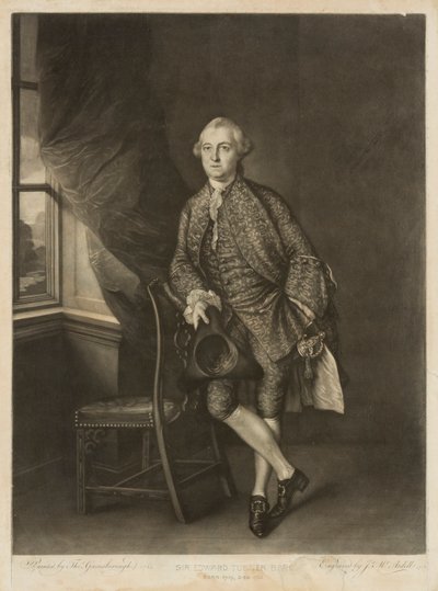 Retrato de Sir Edward Turner, c.1762-63 (mezzotint) de James McArdell